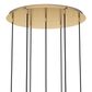 Four Hands Cluster 7-Light Chandelier in Burnished Brass and Black, , large