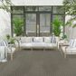 Nourison Courtyard Black and White 10" x 14" Indoor/Outdoor Area Rug, , large