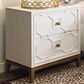 Legacy Classic Chelsea 2 Drawer Night Stand in White and Gold, , large