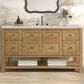 James Martin Vanities Breckenridge 60" Single Bathroom Vanity in Light Natural Oak with 3 cm Eternal Jasmine Pearl Quartz Top and Rectangular Sink, , large