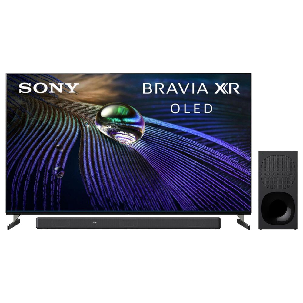 Sony 65" Class A90J 4K OLED UHD Smart TV with HDR and 3.1 Channel Soundbar System in Black, , large
