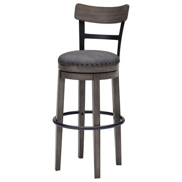 Ashley Caitbrook Swivel Bar Stool in Antiqued Gray and Black, , large