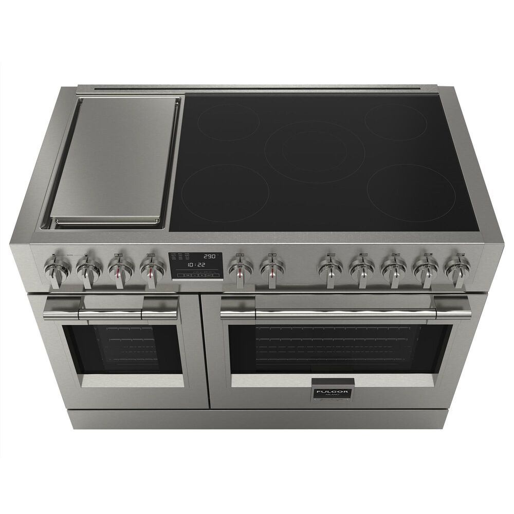 Fulgor Milano Sofia 6.5 Cu. Ft. 48&quot; Professional Induction Electric Range in Stainless Steel, , large