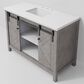 Lexora Home Marsyas 48" Single Bathroom Vanity in Ash Grey with White Quartz Top and Rectangular Sink, , large