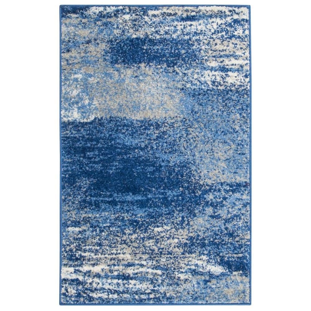 Safavieh Adirondack ADR112F-24 2"6" x 4" Silver/Blue Door Mat, , large