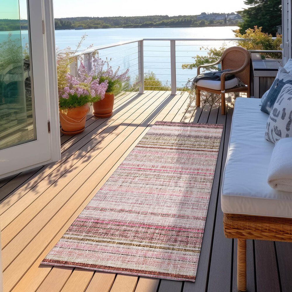 Dalyn Rug Company Portico PO2 Pink 2&#39;3&quot; x 7&#39;6&quot; Runner, , large