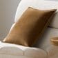 Surya Cotton Velvet 22" Square Throw Pillow in Brown, , large