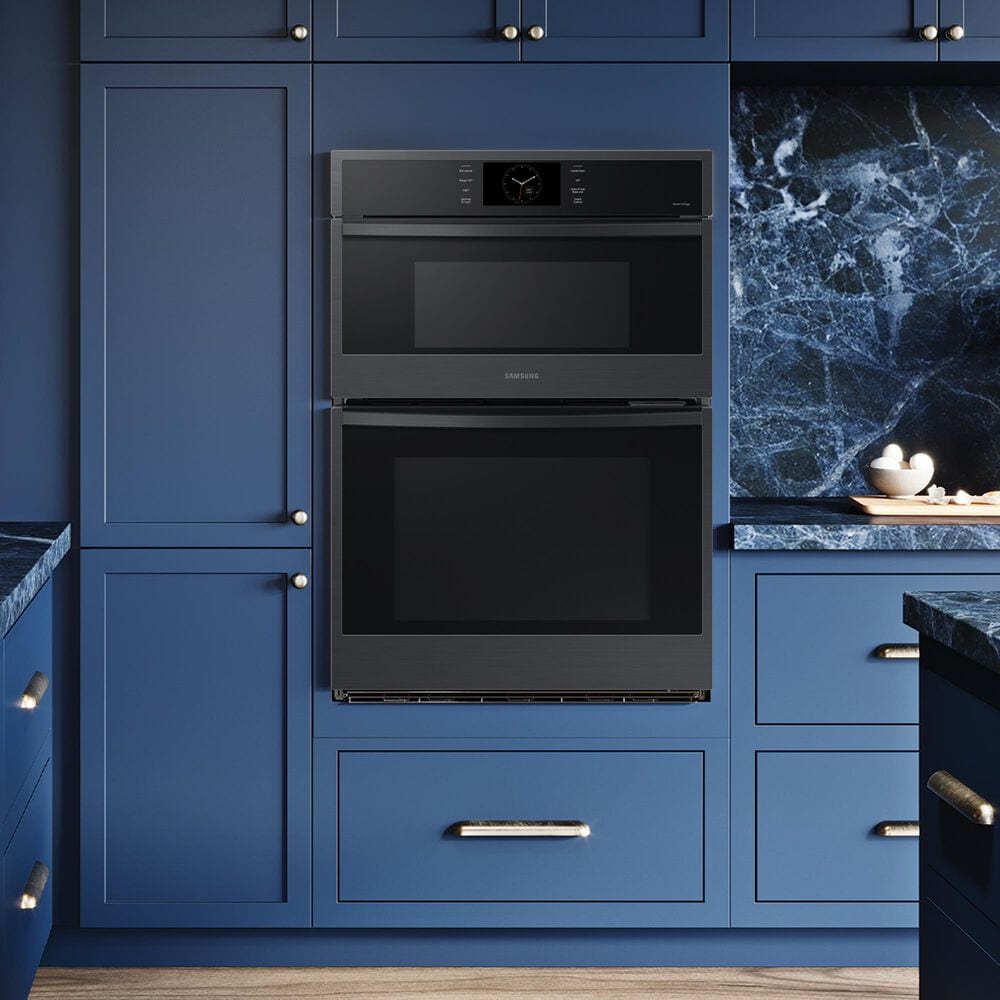 Samsung 30&quot; Microwave Combination Wall Oven with Steam Cook in Matte Black, , large