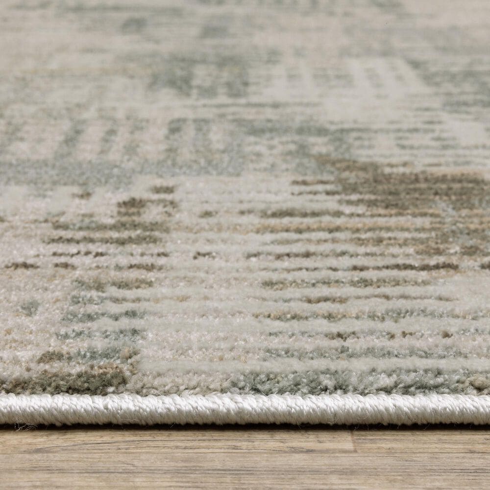 Oriental Weavers Mallory MAL03 Beige and Blue 2'3" x 7'6" Runner, , large