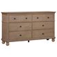 Riva Ridge Oxford 3-Piece Queen Sleigh Bedroom Set in Tan with USB Ports, , large