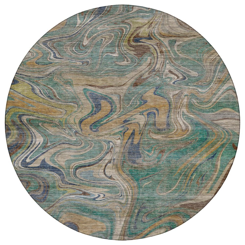 Dalyn Rug Company Nexus NX6 Teal 8" Round Area Rug, , large