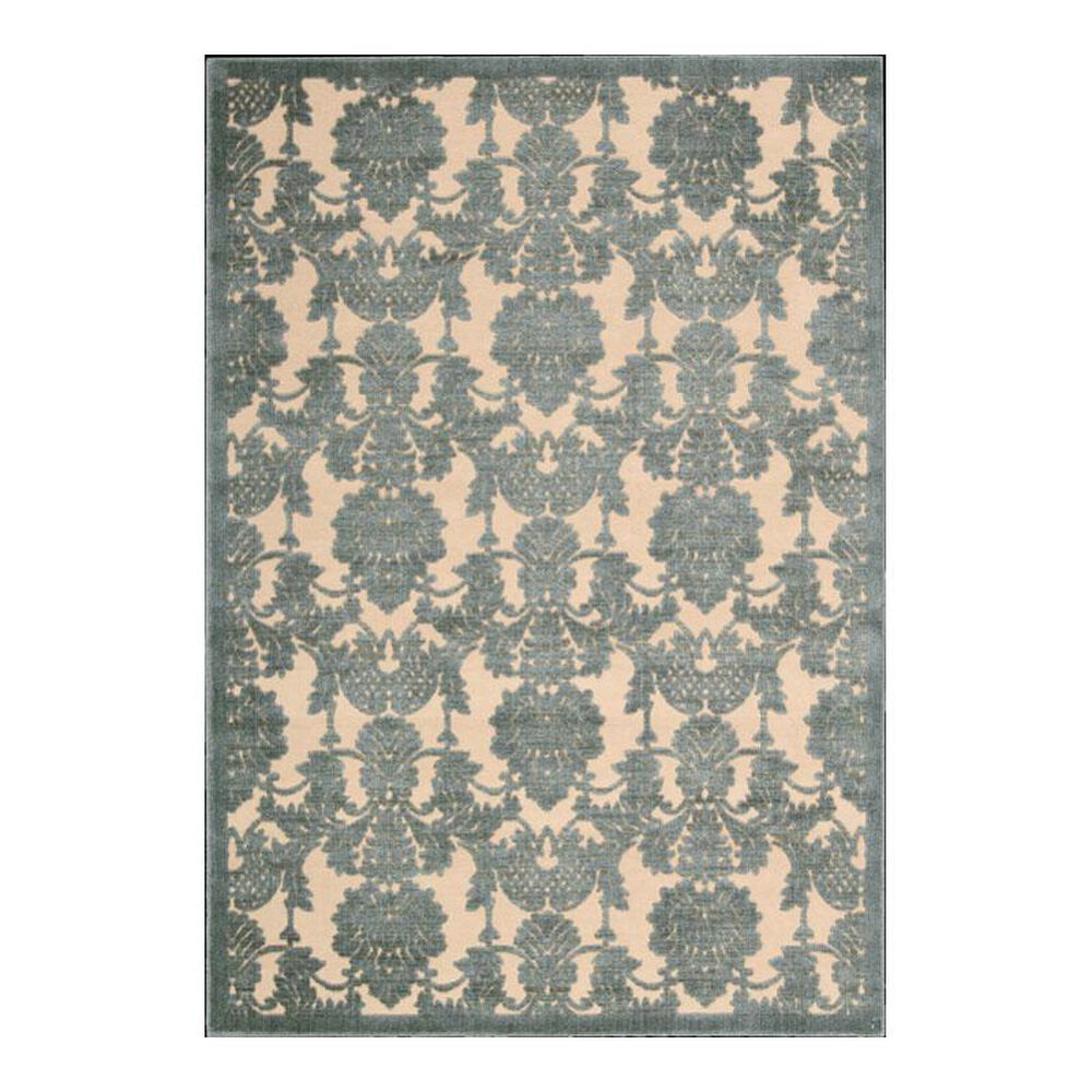 Nourison Graphic Illusions GIL03 2'3" x 3'9" Teal Scatter Rug, , large