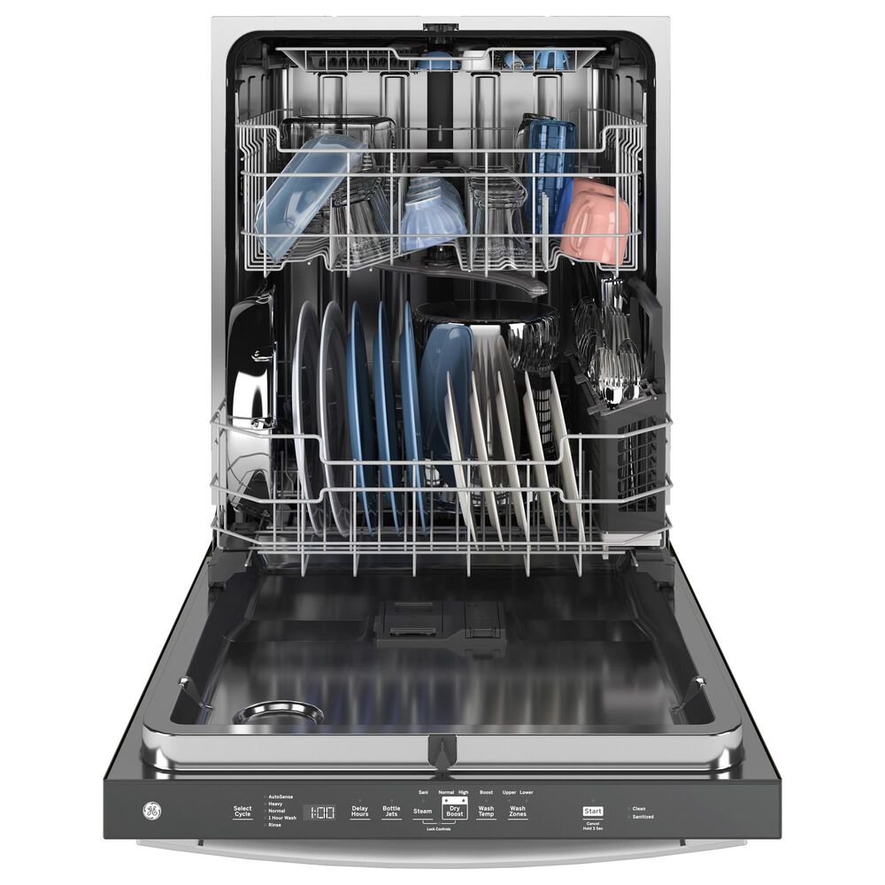 GE Appliances 24&quot; Built-In Bar Handle Dishwasher with 45 dBA Quiet Package in White, , large