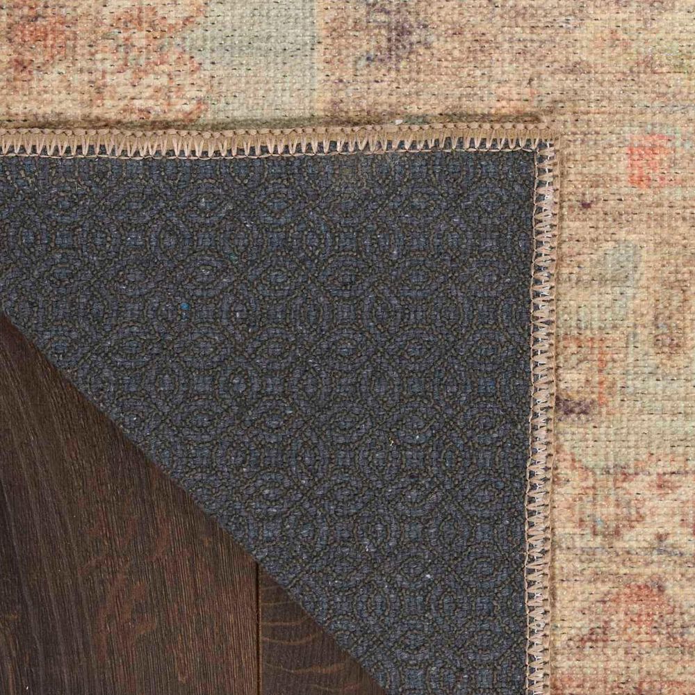 Nourison Vintage Washables Sage and Multicolor 5'3" x 7'3" Area Rug, , large