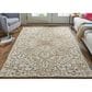 Feizy Belfort Ivory and Brown 10" x 14" Area Rug, , large