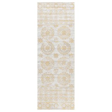 Surya Carpet, Inc. Lavadora 2"7" x 7"3" Mustard, Gray and Light Gray Runner, , large