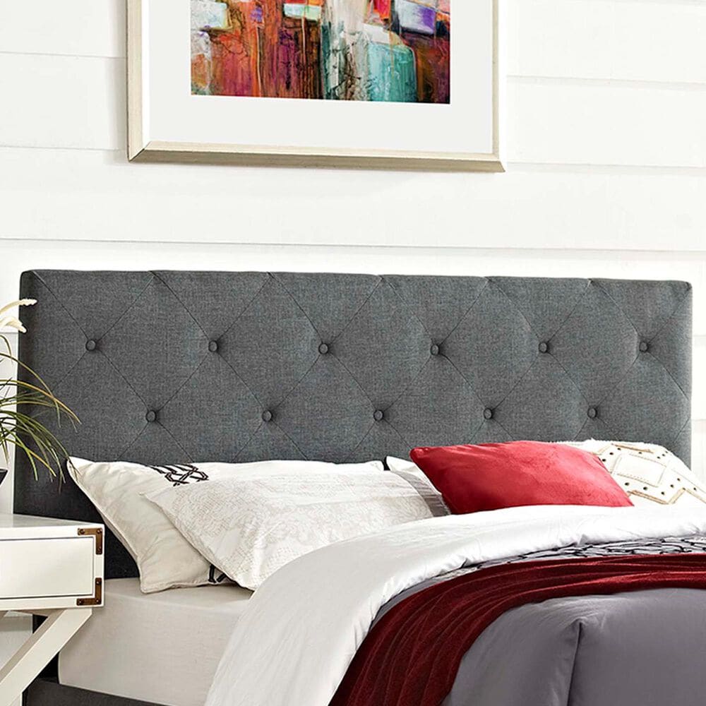 Modway Terisa Upholstered Fabric King Headboard in Gray, , large