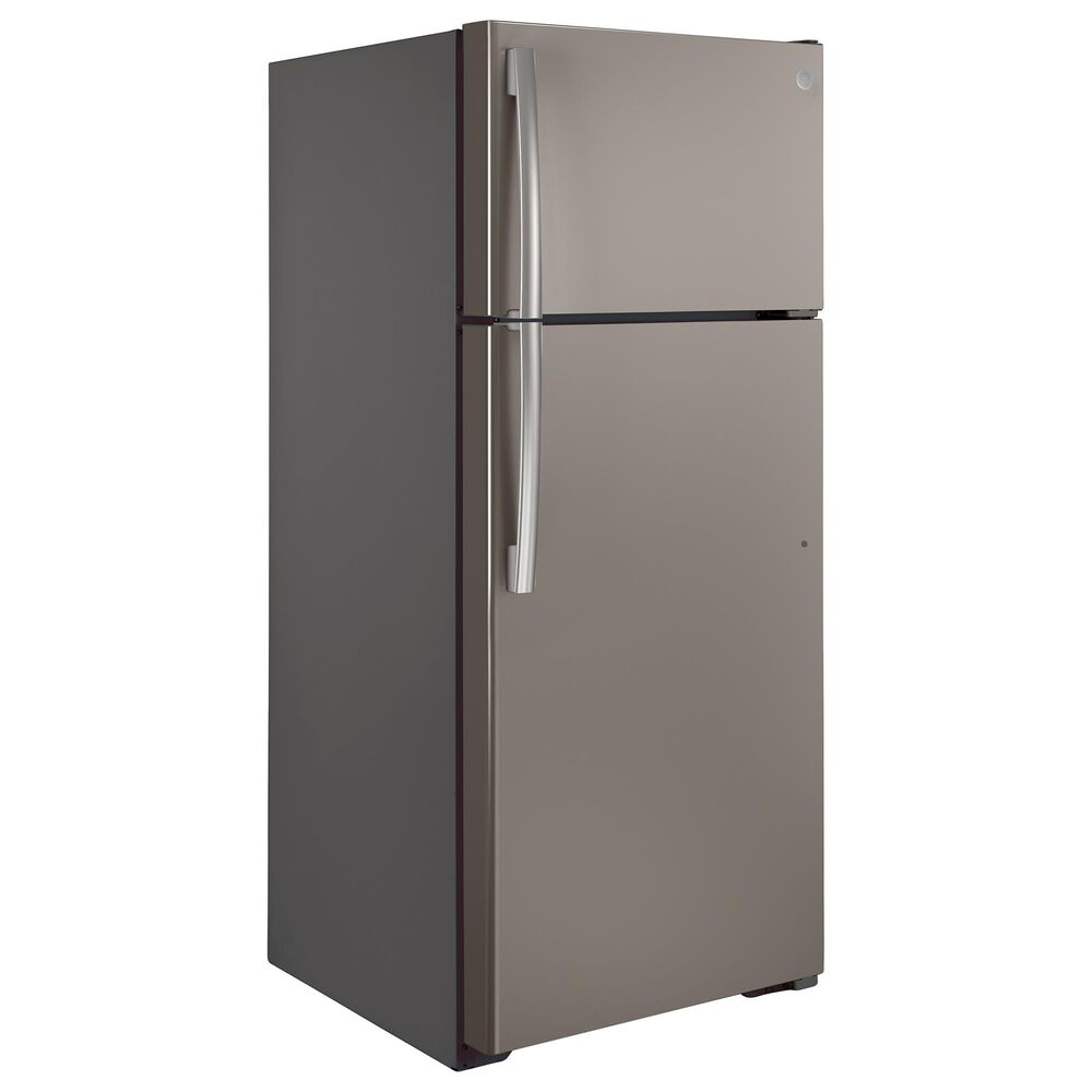 GE Appliances 17.5 Cu. Ft. Top Freezer Refrigerator with Reversible Door in Slate, , large