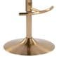 LumiSource Grotto Adjustable Bar Stool with Black Velvet Upholstery in Gold (Set of 2), , large