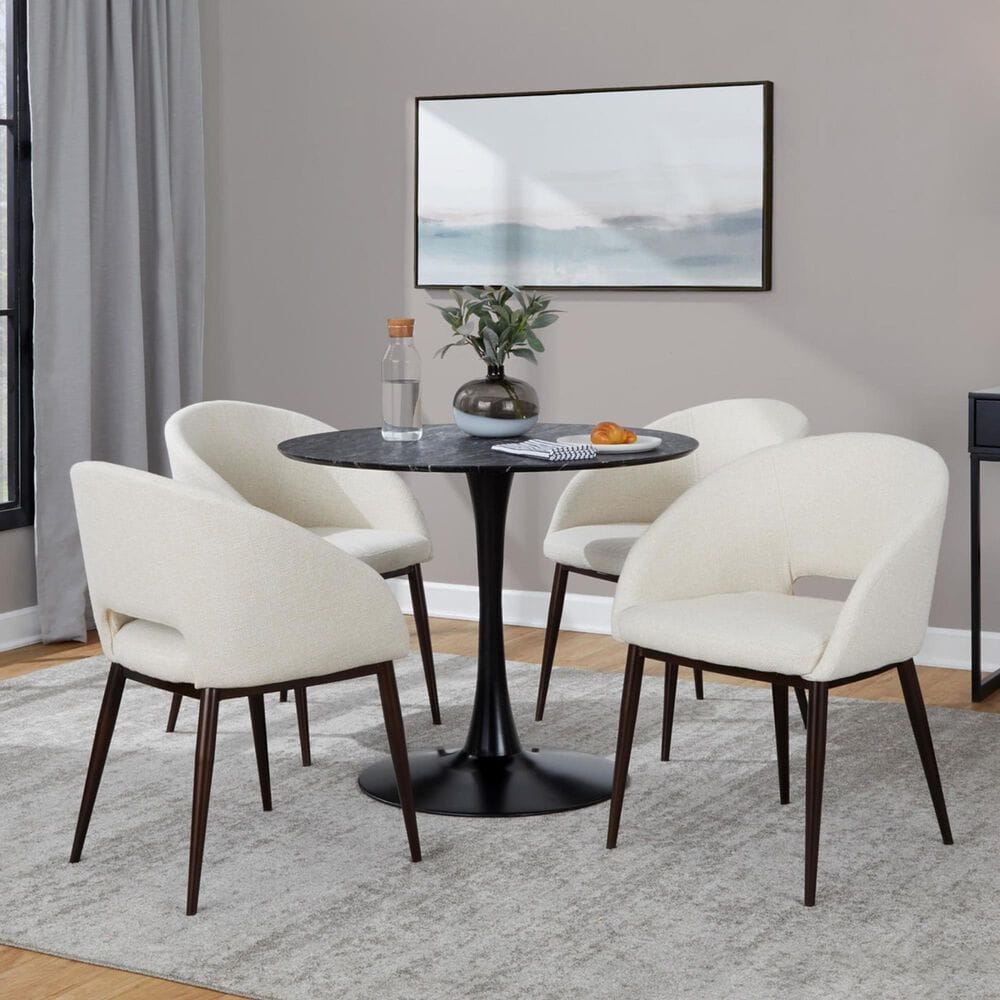 Lumisource Renee Arm Chair with Cream Cushion in Copper, , large