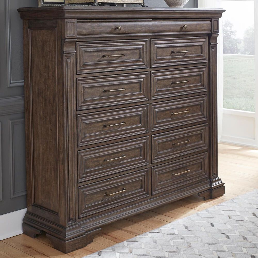 Chapel Hill Bedford Heights 12 Drawer Master Chest in Estate Brown, , large