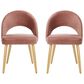 Safavieh Giani Dining Chair in Dusty Rose and Gold (Set of 2), , large