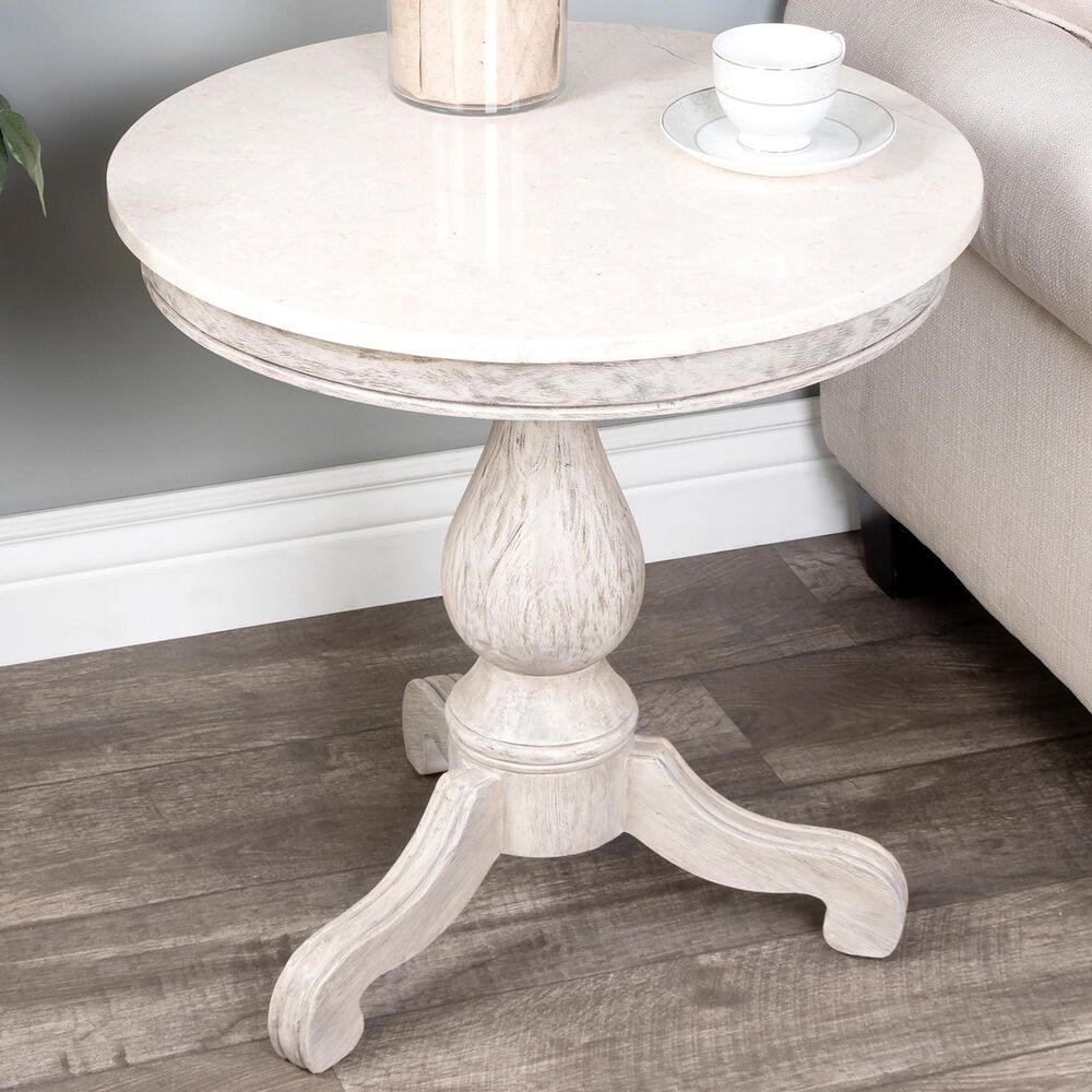 Butler Danielle Accent Table in Rustic Grey and Marble, , large