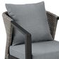 Blue River Aileen Outdoor Dining Chair with Dark Gray Cushion in Black and Gray (Set of 2), , large