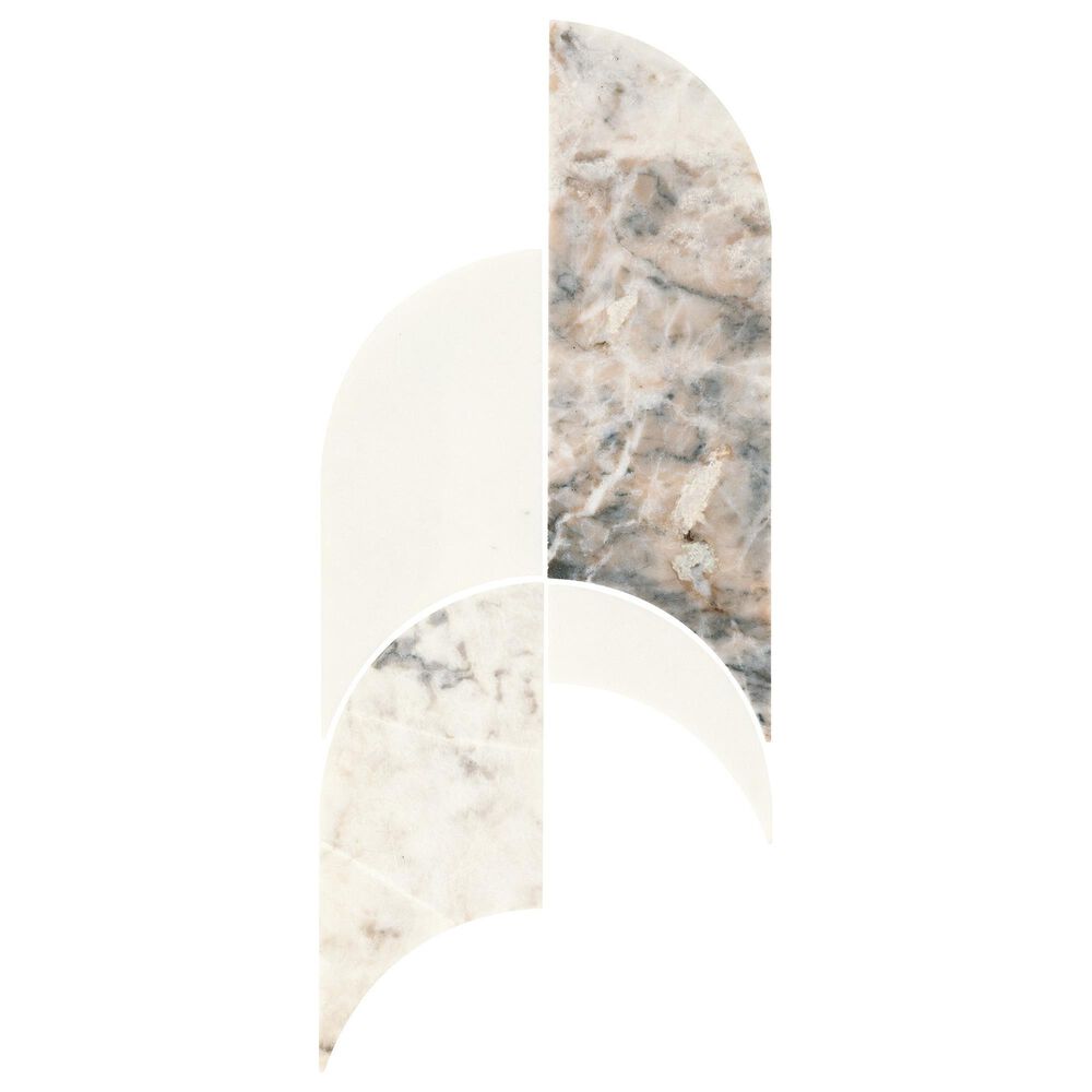 Dal-Tile Gamma Illusive 8"" X 19"" ARCHWAY Natural Stone Mosaic Sheet, , large