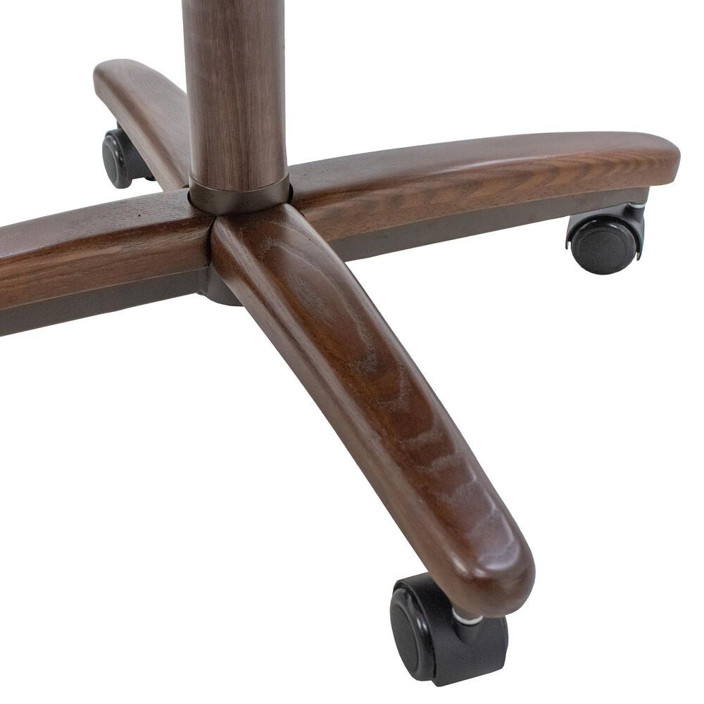 CHROMCRAFT Dining Arm Chair in Noriko Earth Upholstery and Walnut Finish, , large