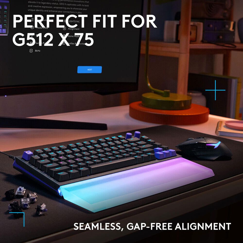 Logitech G512 X Palm Rest 75 Amplifying Palm Rest in Transparent, , large