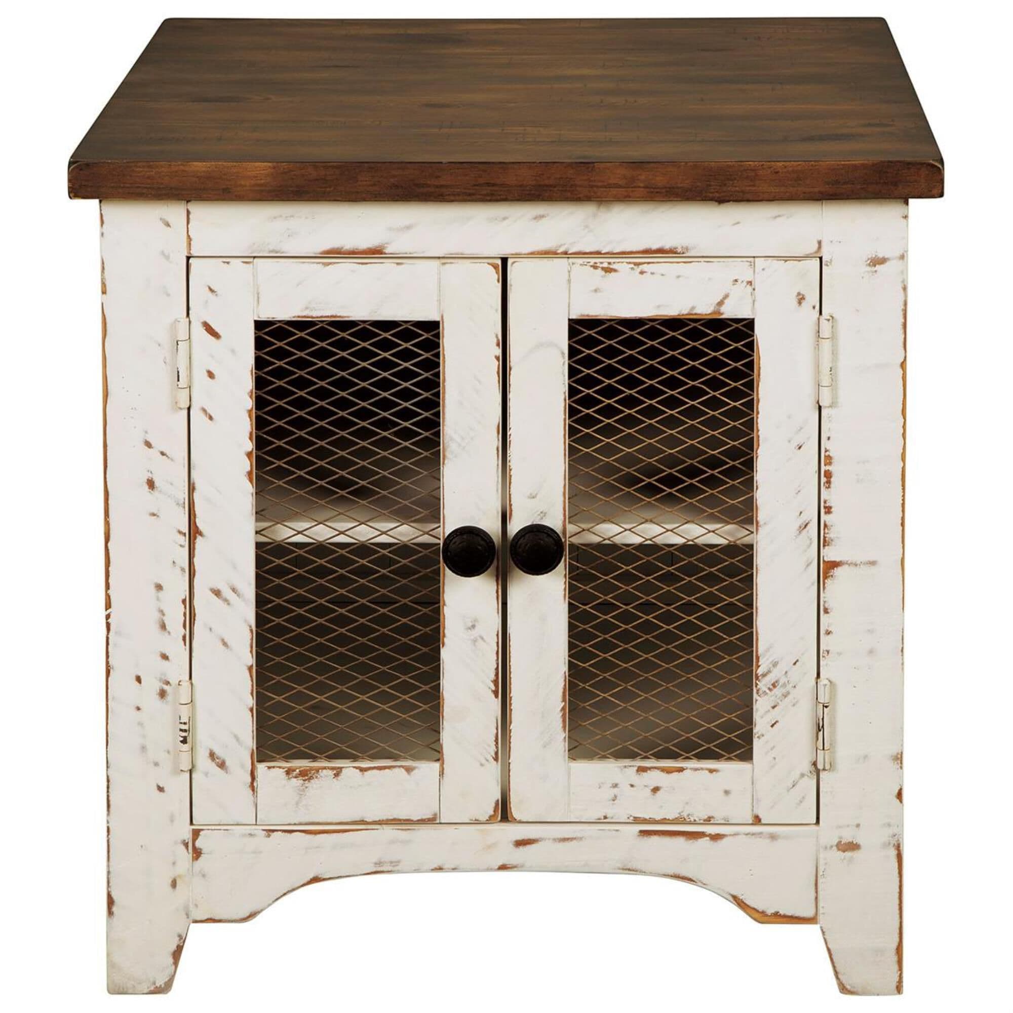 Signature Design by Ashley Wystfield End Table in Vintage White