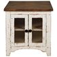 Ashley Wystfield End Table in Vintage White and Warm Brown, , large