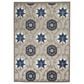 Nourison Aloha 3"6" x 5"6" Grey and Blue Indoor/Outdoor Area Rug, , large
