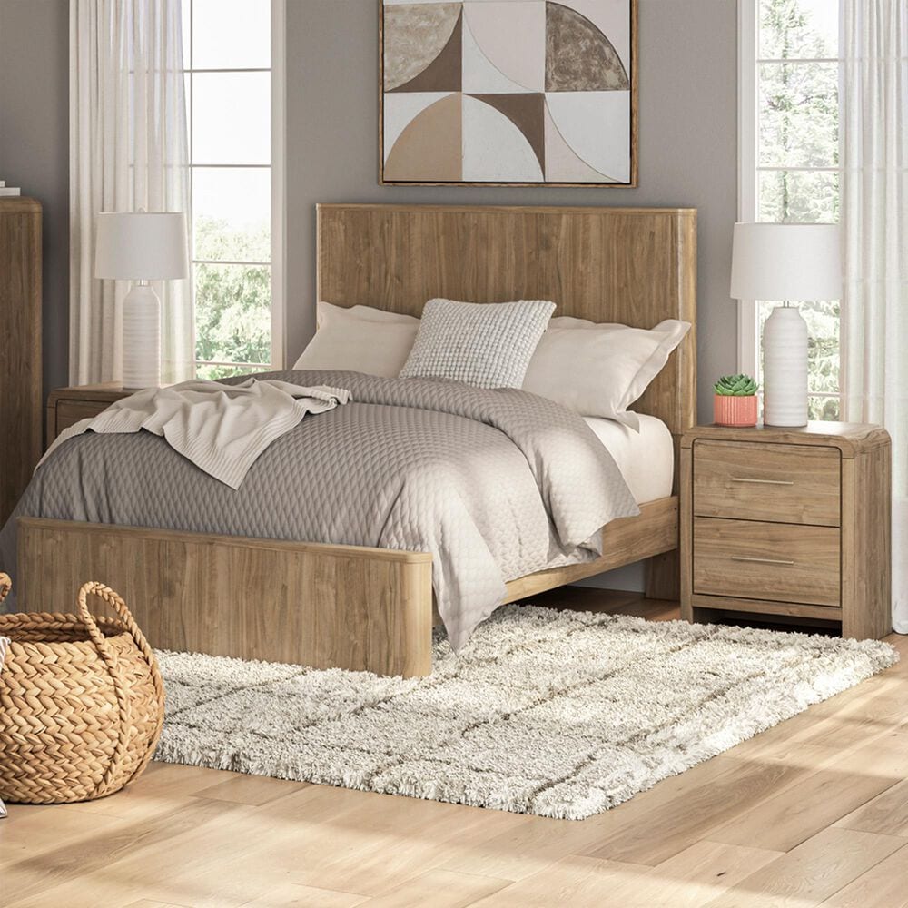 Ashley Gramburg 2 Piece Full Platform Panel Bedroom Set in Warm Brown, , large
