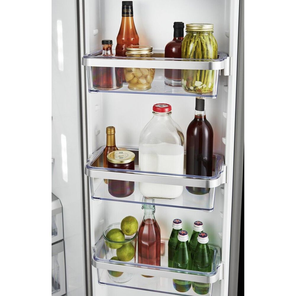 KitchenAid 24.8 Cu. Ft. Side-by-Side Refrigerator with Exterior Ice and Water in Stainless Steel with PrintShield Finish, , large