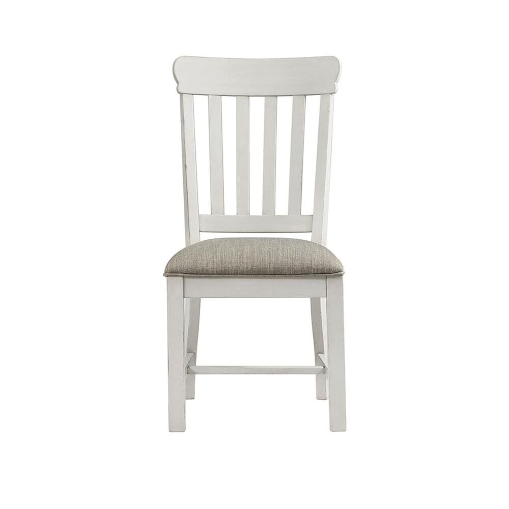Hawthorne Furniture Drake Slat Back Side Chair w/Cushion Seat in Rustic Gray and French Oak, , large