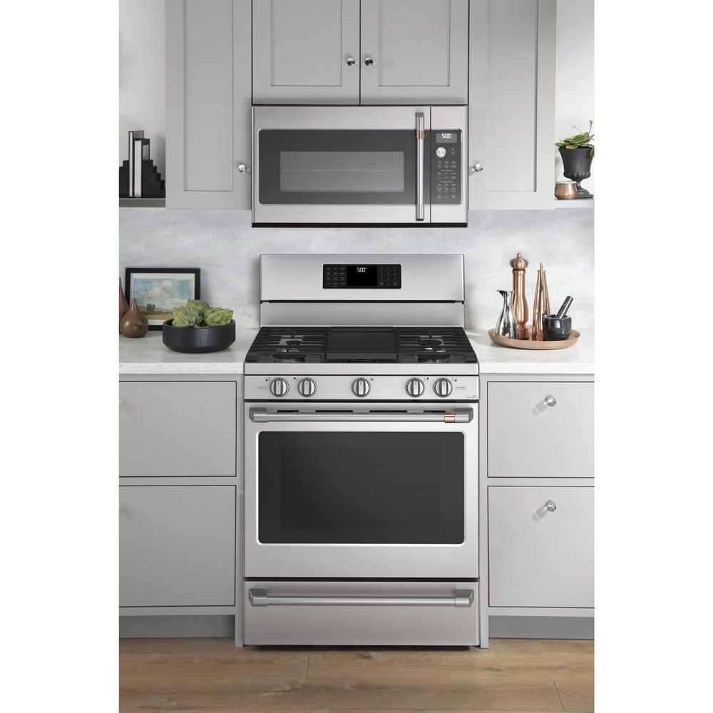 Cafe 5.6 Cu. Ft. Freestanding Gas Range with Convection in Stainless Steel, , large