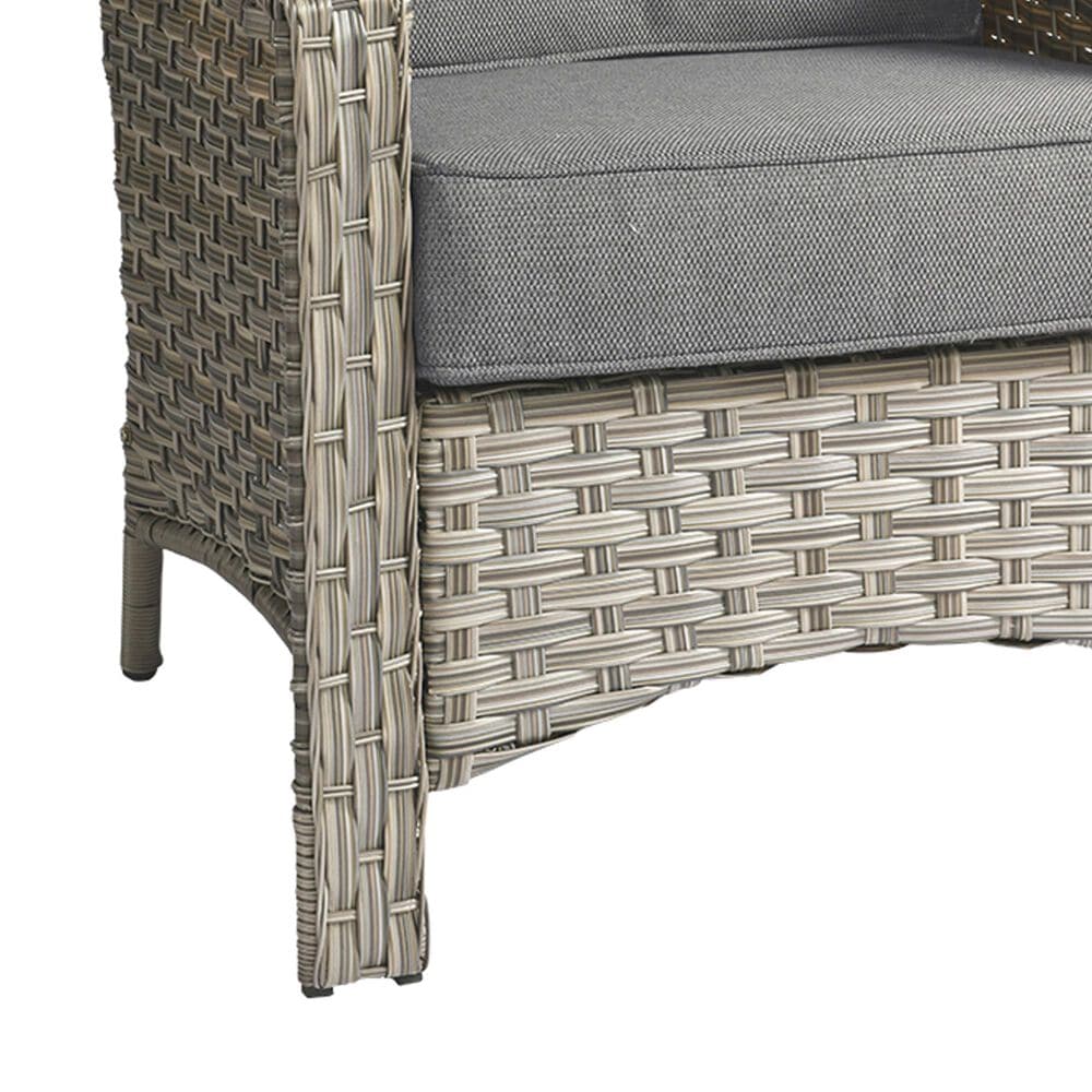 HOMLUX Outdoor Arm Chair in Dark Gray (Set of 2), , large
