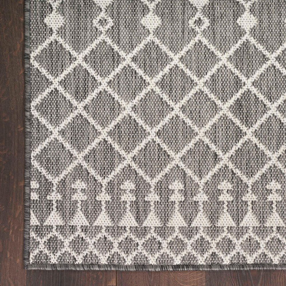 Nourison Positano Southwestern Charcoal 8&#39; x 10&#39; Indoor/Outdoor Area Rug, , large
