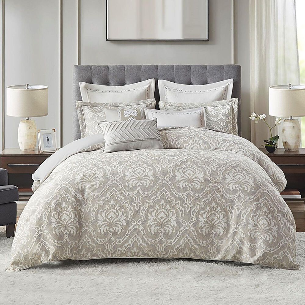 Hampton Park Manor 8-Piece Queen Comforter Set in Grey, , large