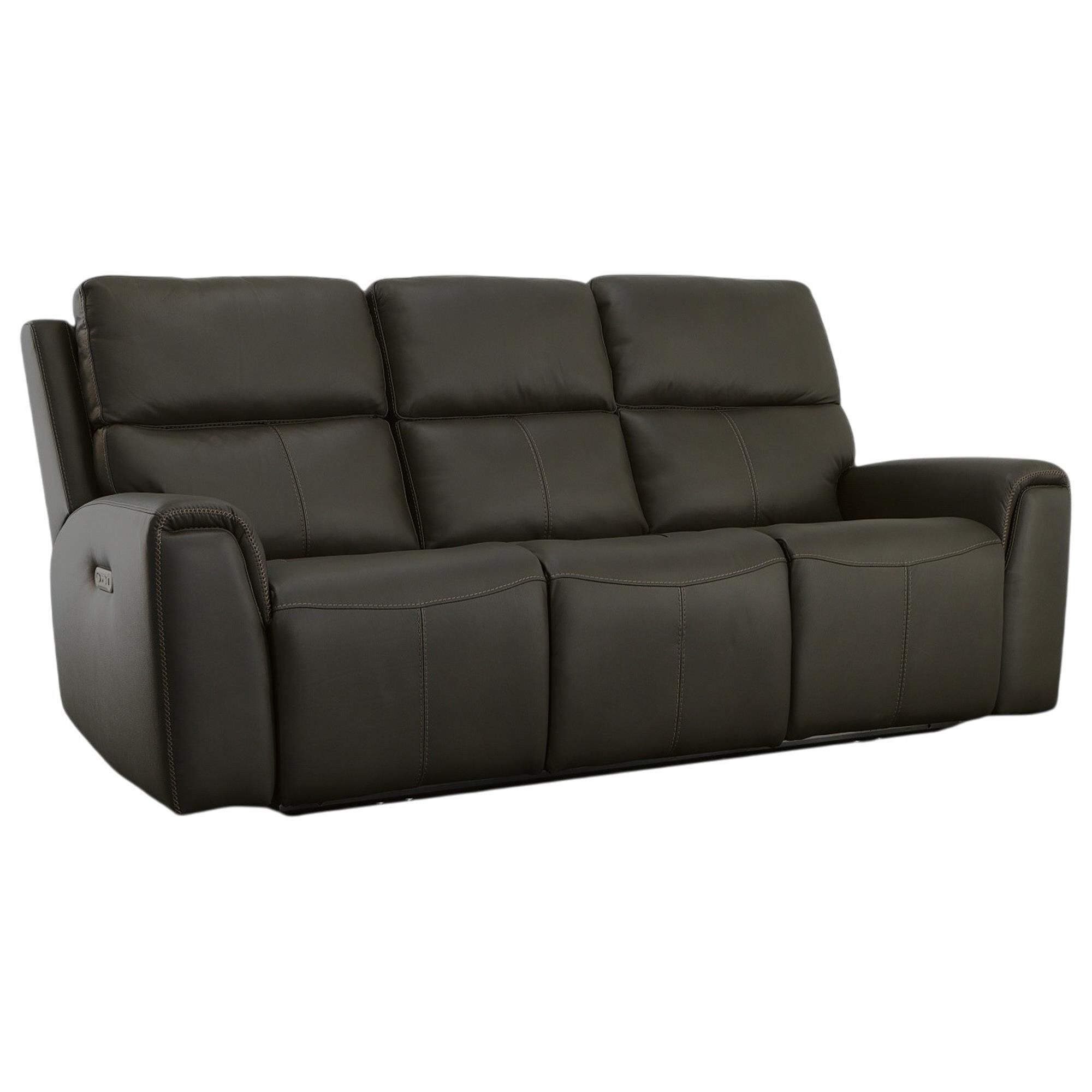 Flexsteel Jarvis Power Reclining Sofa with Headrests in Mica
