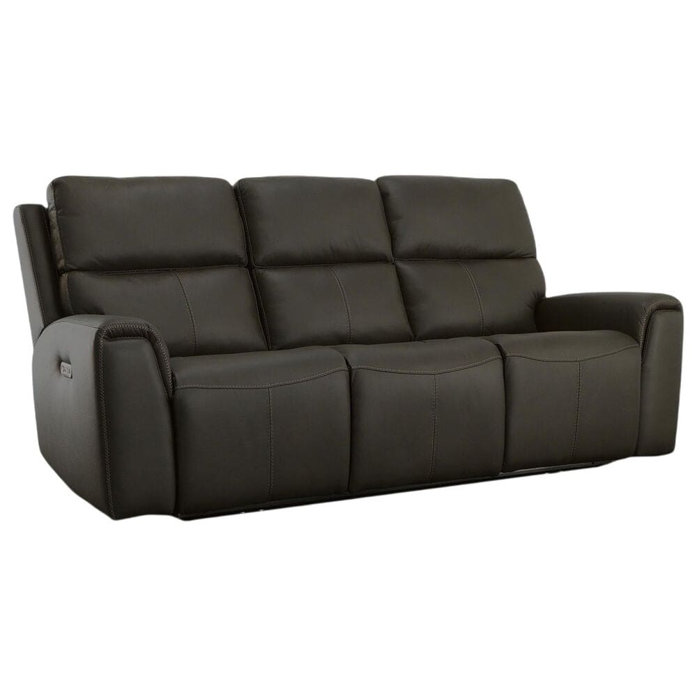 Flexsteel Jarvis Power Reclining Sofa with Headrests in Mica, , large