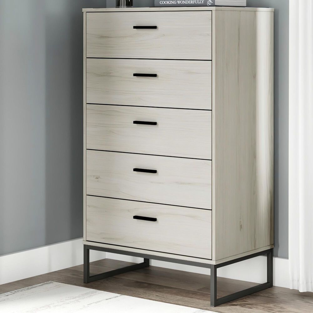 Ashley Socalle 5-Drawer Chest in Light Natural, , large