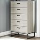 Ashley Socalle 5-Drawer Chest in Light Natural, , large