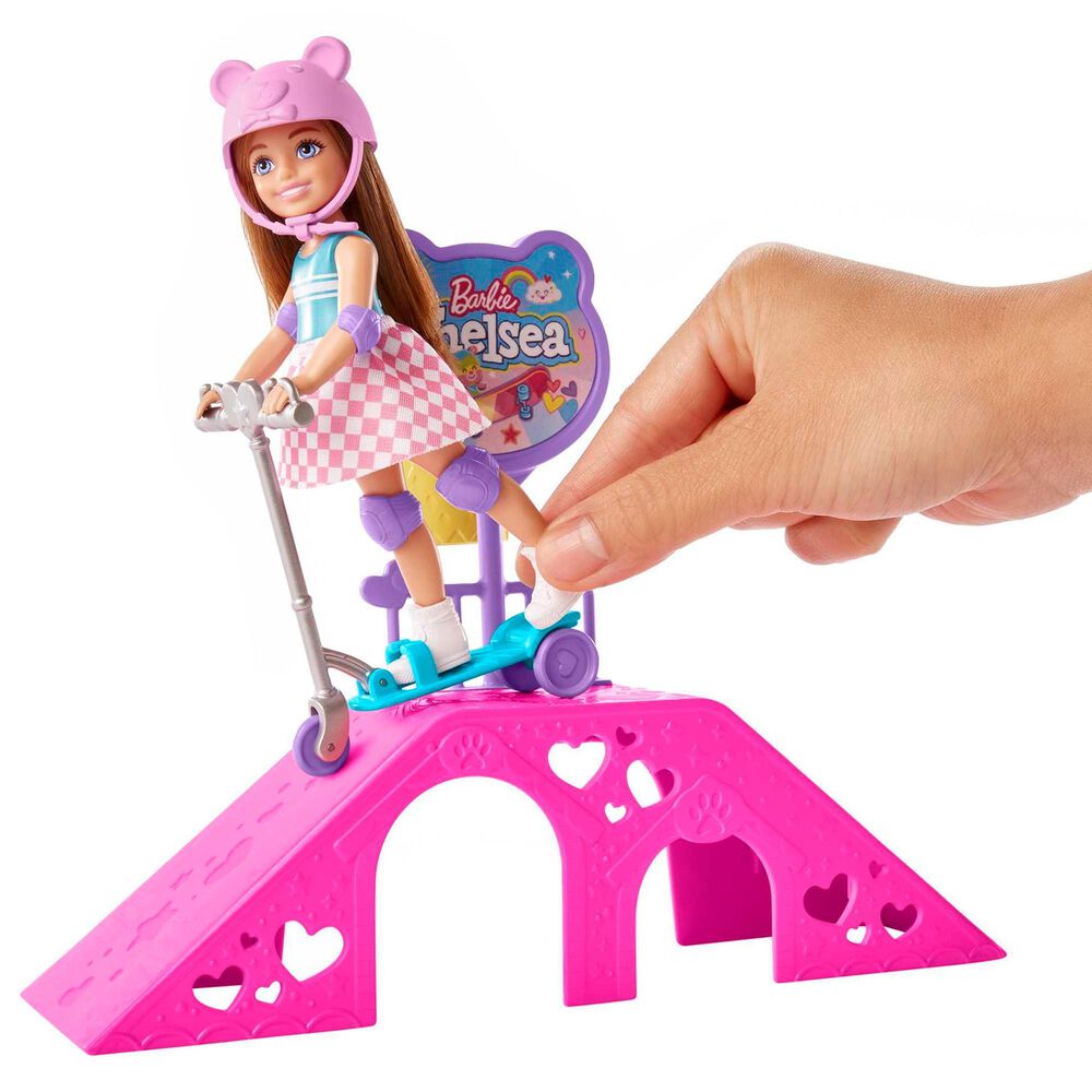 Barbie Chelsea Doll with Accessories and Skate Park Playset in Multicolor, , large