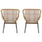 Hearth and Haven McCaskillOutdoor Rattan Club Chair with Iron Frame in Gray (Set of 2), , large