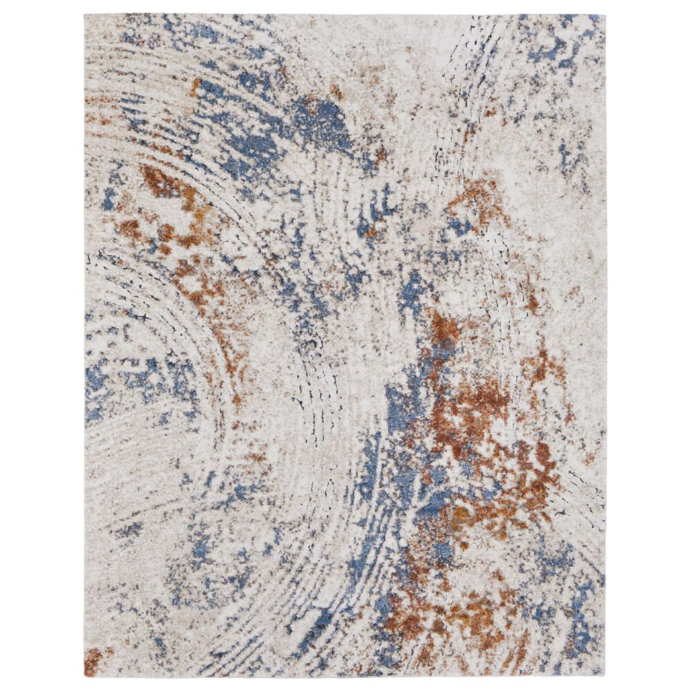 Feizy Gilmore Ivory and Rust 9" x 12" Area Rug, , large
