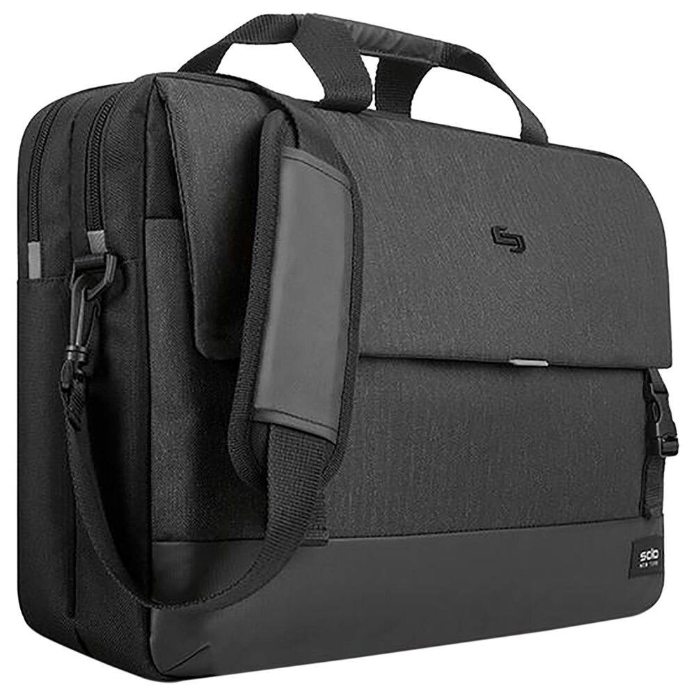 Solo 15.6" Notch Briefcase in Black and Gray, , large