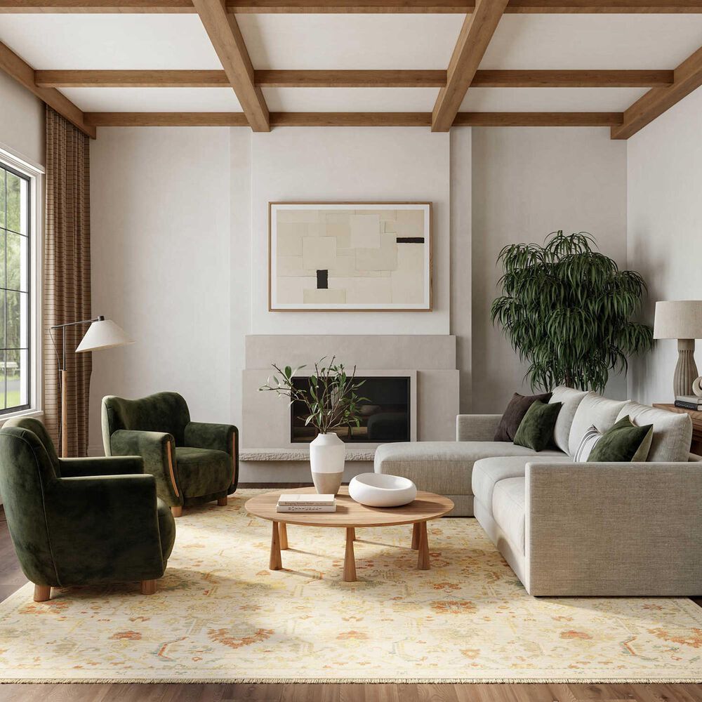 Nourison Antique Bloom Taupe and Multicolor 8' x 10' Area Rug, , large